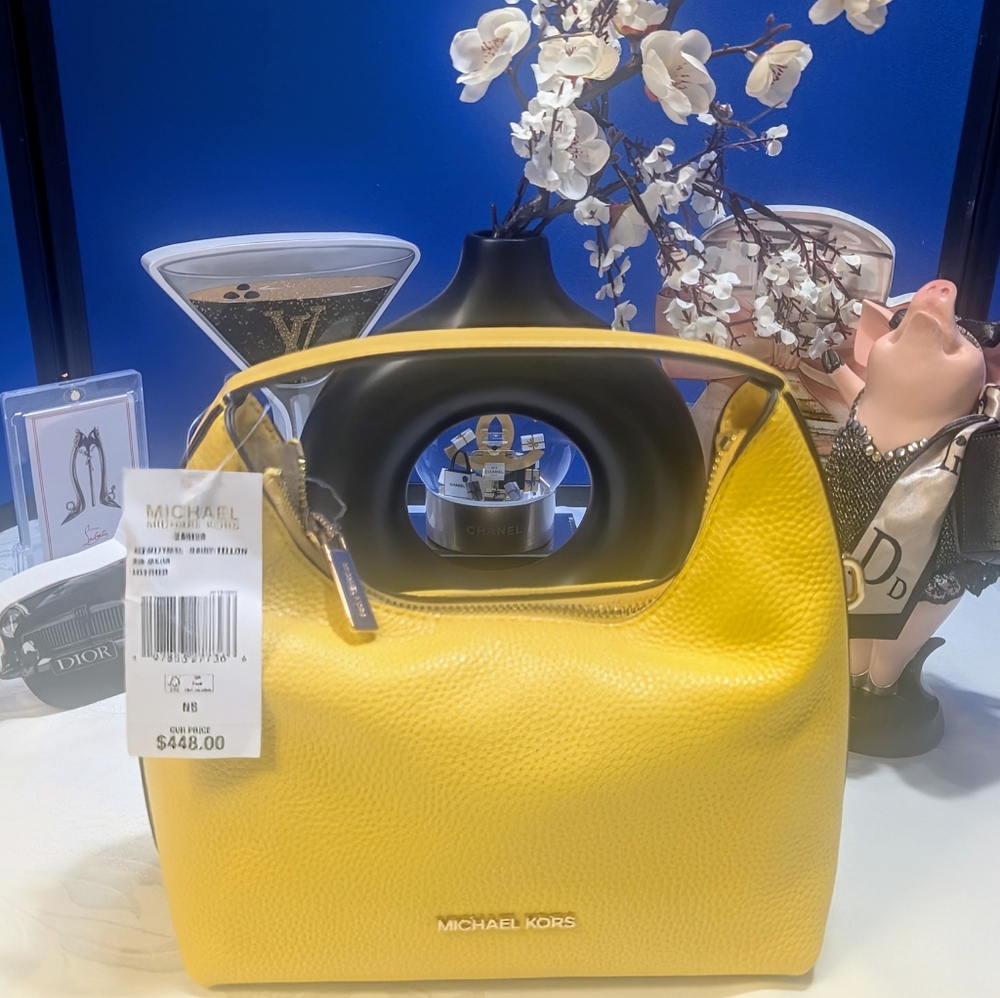 Michael Kors Ember Daisy Yellow Leather Women's Bag